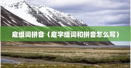 雇组词拼音（雇字组词和拼音怎么写）