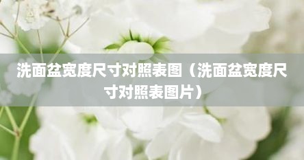 洗面盆宽度尺寸对照表图（洗面盆宽度尺寸对照表图片）