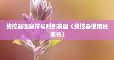 线控器图案符号对照表图（线控器使用说明书）