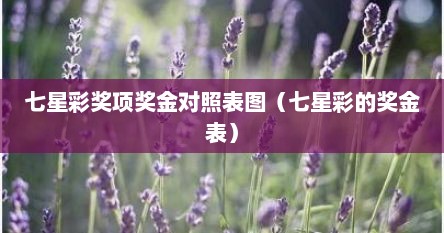 七星彩奖项奖金对照表图（七星彩的奖金表）