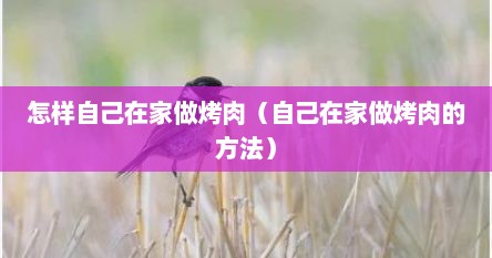 怎样自己在家做烤肉（自己在家做烤肉的方法）