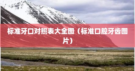 标准牙口对照表大全图（标准口腔牙齿图片）