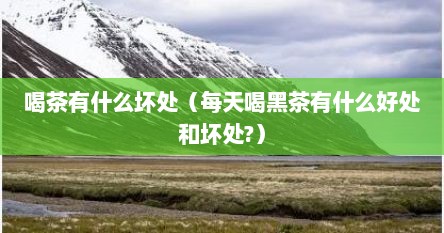 喝茶有什么坏处（每天喝黑茶有什么好处和坏处?）