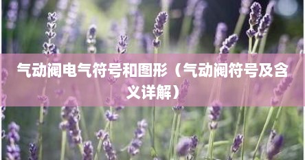 气动阀电气符号和图形（气动阀符号及含义详解）