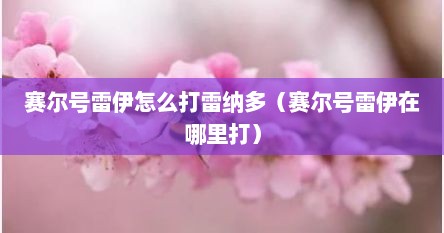 赛尔号雷伊怎么打雷纳多（赛尔号雷伊在哪里打）