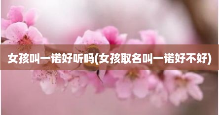 女孩叫一诺好听吗(女孩取名叫一诺好不好)