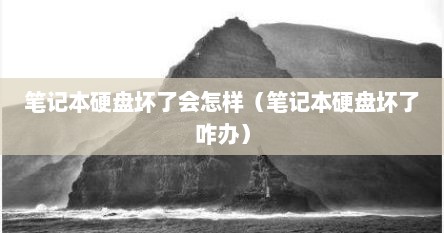 笔记本硬盘坏了会怎样（笔记本硬盘坏了咋办）