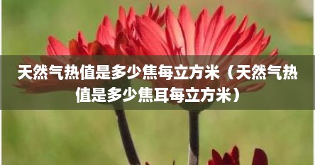 天然气热值是多少焦每立方米（天然气热值是多少焦耳每立方米）