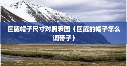 匡威帽子尺寸对照表图（匡威的帽子怎么调带子）