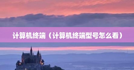 计算机终端（计算机终端型号怎么看）