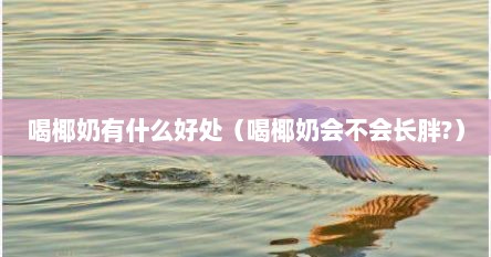 喝椰奶有什么好处（喝椰奶会不会长胖?）