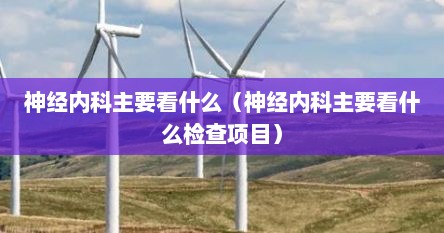 神经内科主要看什么（神经内科主要看什么检查项目）