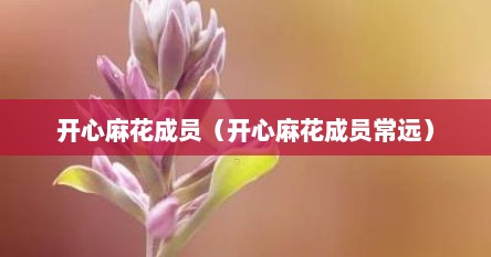 开心麻花成员（开心麻花成员常远）