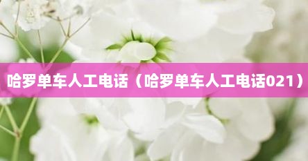 哈罗单车人工电话（哈罗单车人工电话021）