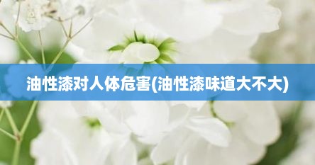 油性漆对人体危害(油性漆味道大不大)