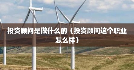 投资顾问是属于什么业务类型（投资顾问是做什么的）