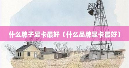 什么牌子显卡最好（什么品牌显卡最好）