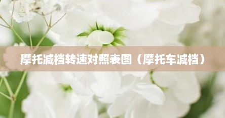 摩托减档转速对照表图（摩托车减档）