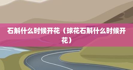 石斛什么时候开花（球花石斛什么时候开花）