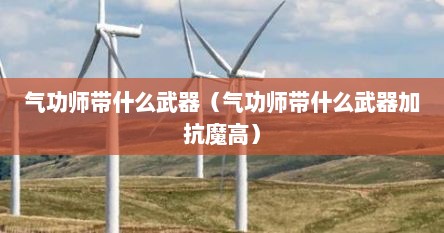 气功师带什么武器（气功师带什么武器加抗魔高）