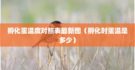 孵化蛋温度对照表最新图（孵化时蛋温是多少）