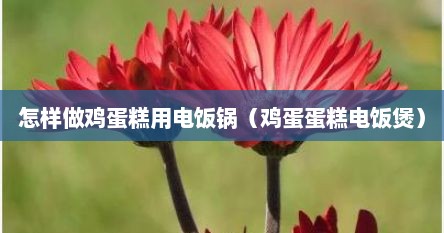 怎样做鸡蛋糕用电饭锅（鸡蛋蛋糕电饭煲）