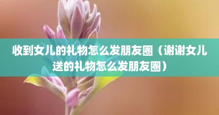收到女儿的礼物怎么发朋友圈（谢谢女儿送的礼物怎么发朋友圈）