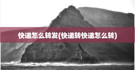 快递怎么转发(快递转快递怎么转)