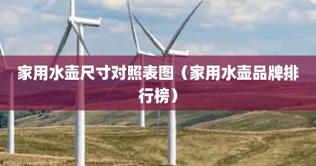 家用水壶尺寸对照表图（家用水壶品牌排行榜）
