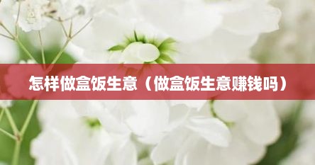 怎样做盒饭生意（做盒饭生意赚钱吗）