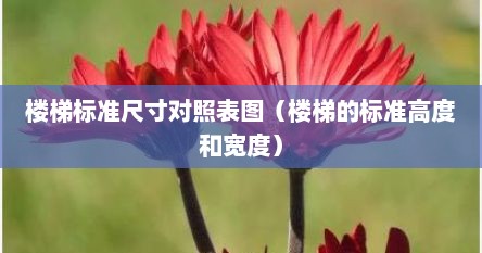 楼梯标准尺寸对照表图（楼梯的标准高度和宽度）