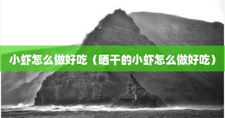 小虾怎么做好吃（晒干的小虾怎么做好吃）