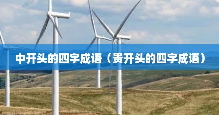 中开头的四字成语（贵开头的四字成语）