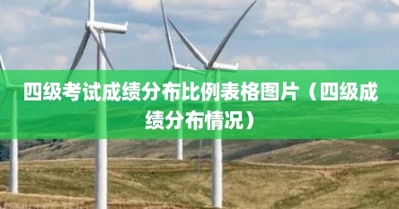 四级考试成绩分布比例表格图片（四级成绩分布情况）