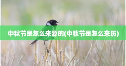 中秋节是怎么来源的(中秋节是怎么来历)