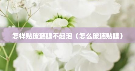 怎样贴玻璃膜不起泡（怎么玻璃贴膜）