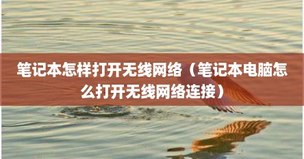 笔记本怎样打开无线网络（笔记本电脑怎么打开无线网络连接）
