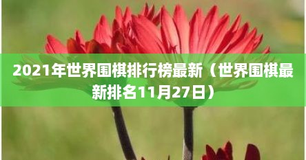 2021年世界围棋排行榜最新（世界围棋最新排名11月27日）