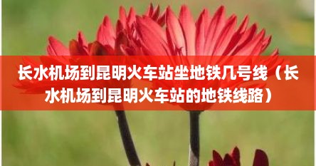 长水机场到昆明火车站坐地铁几号线（长水机场到昆明火车站的地铁线路）