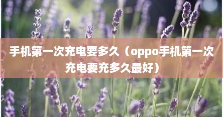 手机第一次充电要多久（oppo手机第一次充电要充多久最好）