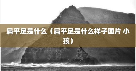 扁平足是什么（扁平足是什么样子图片 小孩）