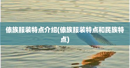 傣族服装特点介绍(傣族服装特点和民族特点)
