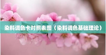 染料调色卡对照表图（染料调色基础理论）