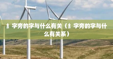 纟字旁的字与什么有关（纟字旁的字与什么有关系）