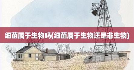 细菌属于生物吗(细菌属于生物还是非生物)