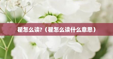 翟怎么读?（翟怎么读什么意思）