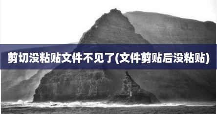 剪切没粘贴文件不见了(文件剪贴后没粘贴)