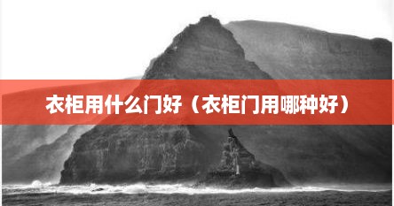 衣柜用什么门好（衣柜门用哪种好）