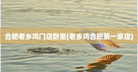 合肥老乡鸡门店数量(老乡鸡合肥第一家店)
