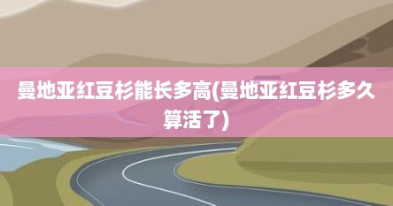 曼地亚红豆杉能长多高(曼地亚红豆杉多久算活了)